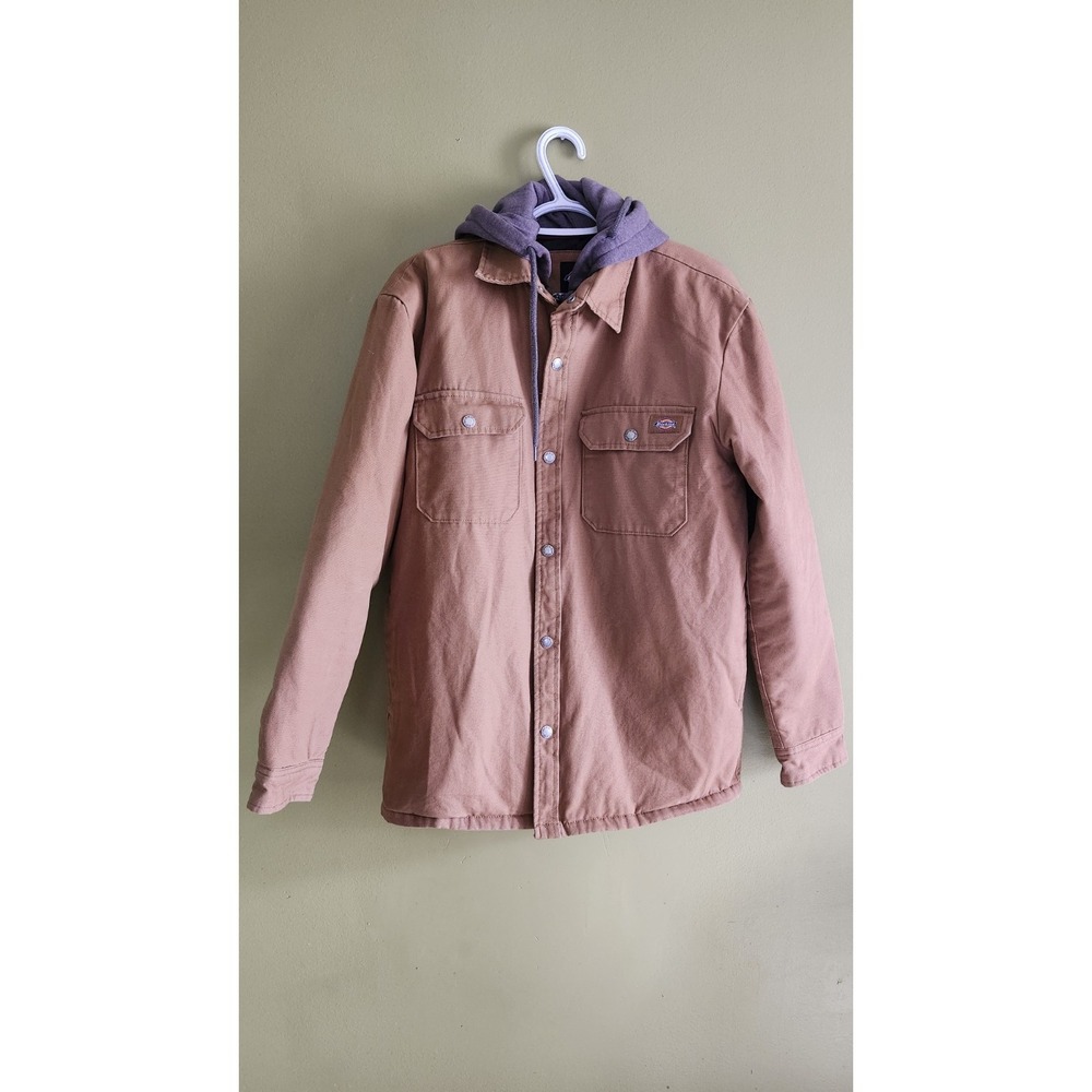Dickies Men's Insulated Heavy Duty Canvas Hoodie Lined Quilted Jacket Size Small